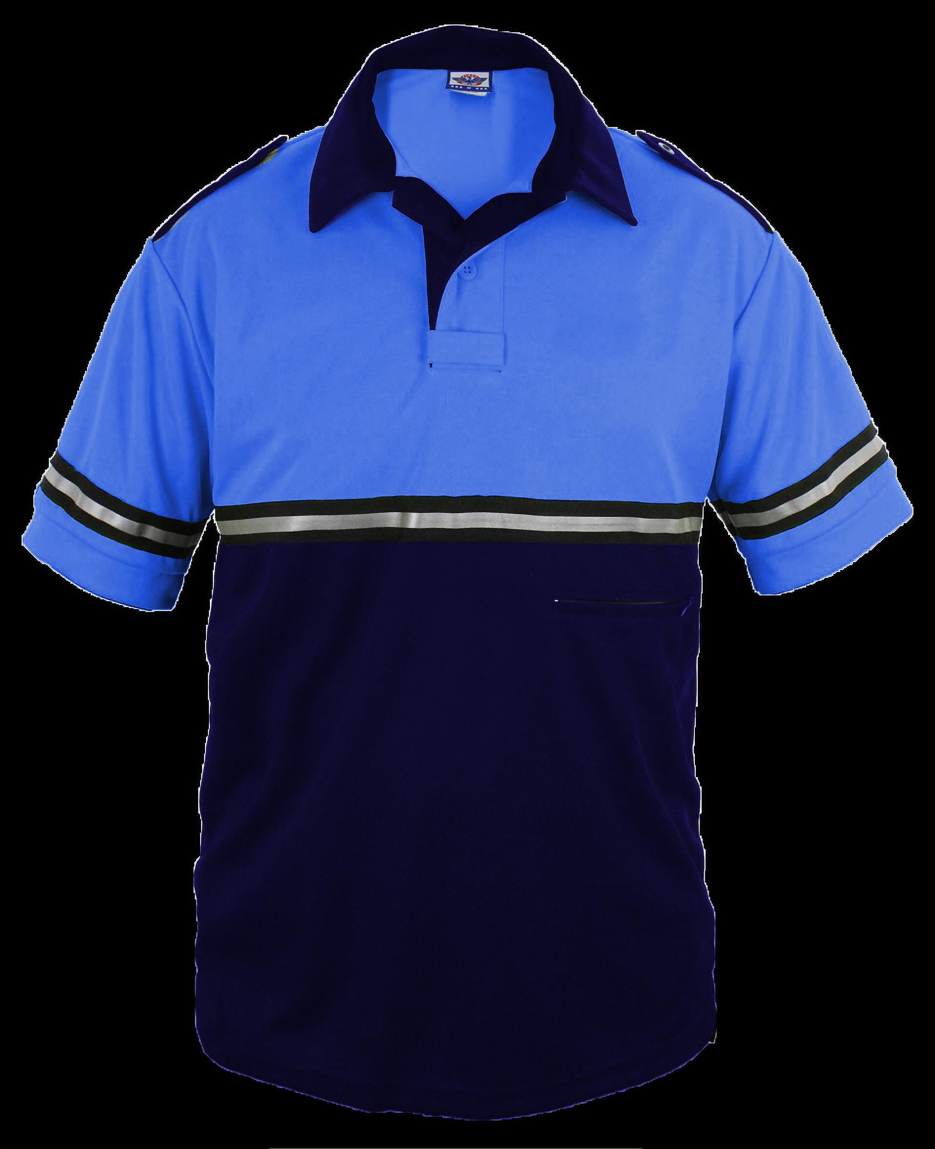 Two Tone Bike Patrol Shirt with Zipper Pocket Royal Blue and