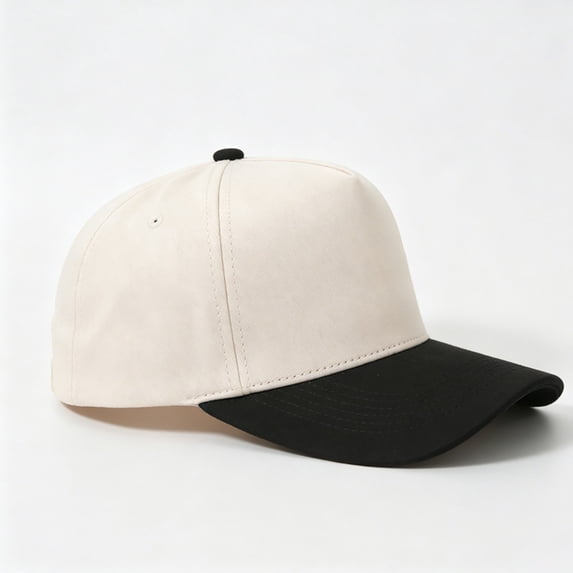 Two‑Tone Blank Baseball Cap LSONABXA Solid Color Unstructured Curved Brim Adjustable Snapback Plain Trucker Hat Fashion Headwear For Weekend Holiday Gathering Travel Daily Wear