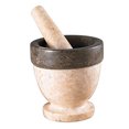 thumbnail image 1 of Two Tone (Champagne/Charcoal) 4" x 4" Mortar & Pestle, 1 of 3