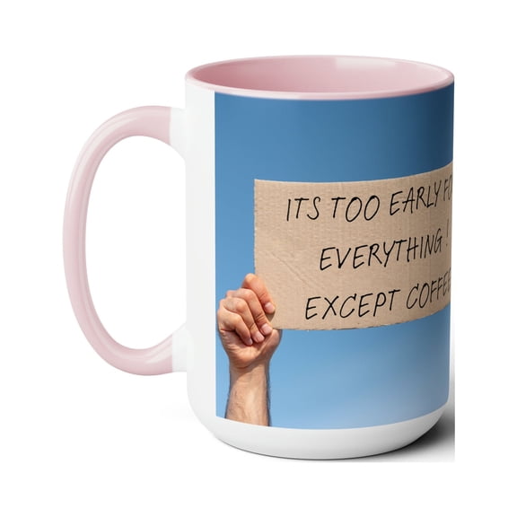 Two-Tone Coffee Mugs, 15oz
