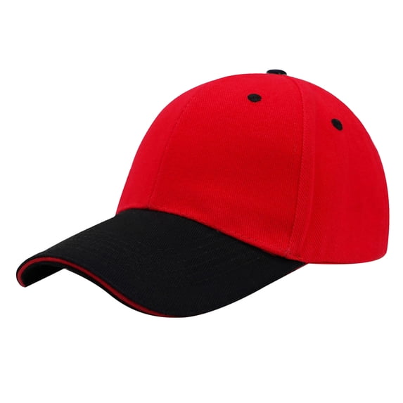 Two Tone Contrast Twill Baseball Cap, JIANLAI Blank Unprinted Curved Piping Brim Sports Dad Hat, Adjustable Back Strap Lightweight Breathable Outdoor Headwear