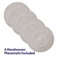 thumbnail image 1 of Two Tone Cotton 15" Round Woven Placemat Sets, 4-Pack Grey, 1 of 7