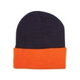 thumbnail image 1 of Two Tone Cuff Beanie - Navy/Orange, 1 of 4