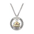 thumbnail image 1 of Two Tone Cupcake with Crystal Sprinkles Gratitude Affirmation Ring Necklace, 1 of 1