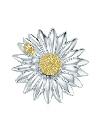 Yesbay Women's Flower Brooch Pin Shiny Rhinestone Party Jewelry Scarf  Garment Gift,Brooch Pin