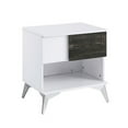 thumbnail image 1 of Benjara Two Tone End Table with Open Shelf, White and Brown, 1 of 5