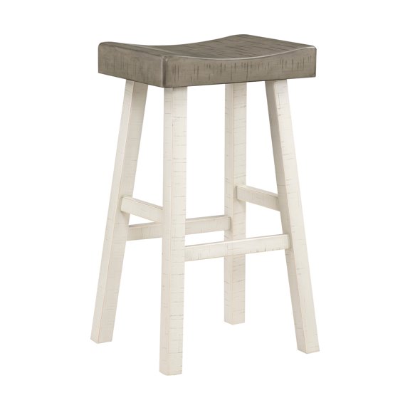 Two-Tone Finish - Simple Assembly - Dining Space - Set of 2 Bar Stools