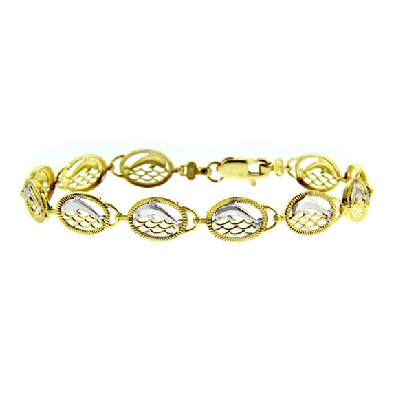 Two-Tone Gold Bracelet - The Dolphin Two-Tone Bracelet