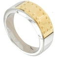 thumbnail image 1 of Two Tone Gold Plate Stainless Steel Industrial Ring Size 9, 1 of 4