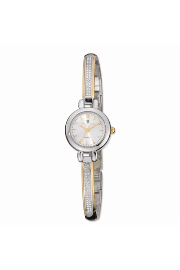 Two-Tone Gold-finish Silver Dial Quartz Watch
