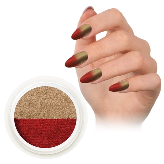 Two-Tone Holographic Solid Powder #06 - Two-Tone Solid Mirror Nail Powder, Neon Sequin Pigment for Nail Art Design, Nail Powder Easter Mother'S Day Stive Nail Makeup Organizers