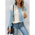 thumbnail image 1 of Two Tone Hooded Sweatshirt, Light Blue, Large, 1 of 5