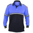 thumbnail image 1 of Two Tone Long Sleeve Bike Patrol Shirt with Zipper Pocket - Royal Blue and Black - 5XL, 1 of 8