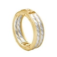 thumbnail image 1 of AFFY Two-Tone Men's Wedding Band Ring in 14K Solid Yellow Gold, 1 of 1