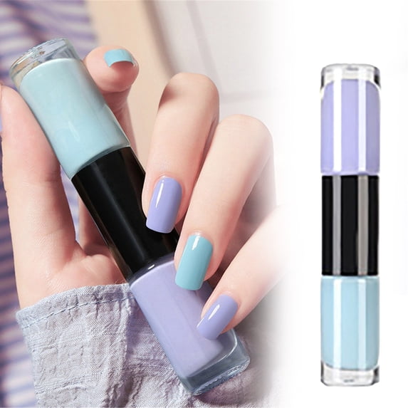 Two-Tone Nail Polish Fc106, Cool Mint - Water-Based Peelable Nail Polish, No-Bake Quick Dry Nude Transparent Shade 12Ml, Nail Polish Easter Mother'S Day Nail Care Makeup Organizers