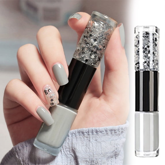 Two-Tone Nail Polish Jc111, Calm Breeze - Water-Based Peelable Nail Polish, No-Bake Quick Dry Nude Transparent Shade 12Ml, Nail Polish Easter Mother'S Day Nail Care Makeup Organizers