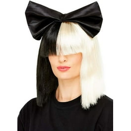Two Tone Popstar Wig Black & White