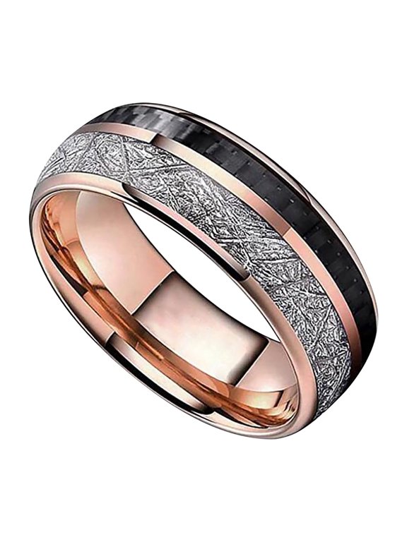 Two Tone Ring Unisex Decorative Jewelry Made Of Stainless Steel