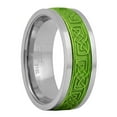 thumbnail image 1 of Green Celtic Spinner Ring Norse Anti Anxiety Viking Band Unisex Fantasy Forge Jewelry, 1 of 5