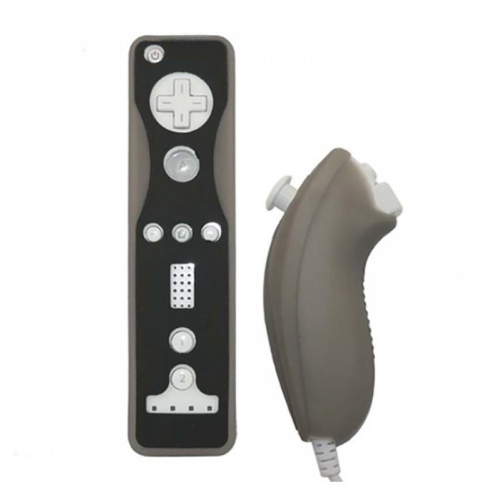 TwoTone Silicone Skin Case for Nintendo Wii Remote and Nunchuk (Nunchaku) Black