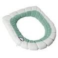 thumbnail image 1 of Two-Tone Soft Toilet Seat Cover with Handle | Winter Warm Knitted Toilet Ring | Washable & Elastic Full Surround Design | Fits Round & Elongated Toilets | 1-Piece Set, 1 of 5