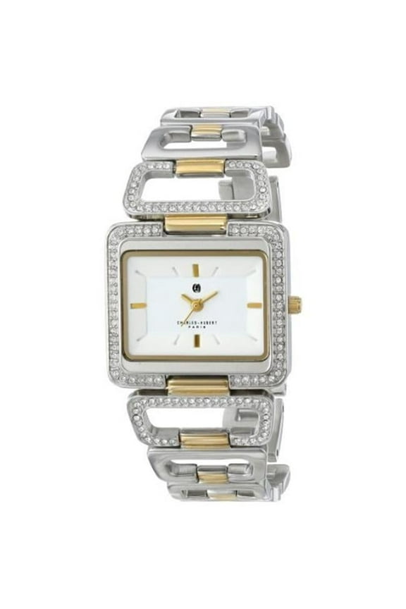 Two-Tone Stainless Steel White Dial Quartz Watch