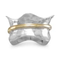 thumbnail image 1 of Two Tone Sterling Silver Wave Ring, 1 of 1