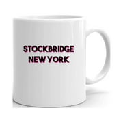 Two Tone Stockbridge New York Ceramic Dishwasher And Microwave Safe Mug By Undefined Gifts