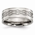 thumbnail image 1 of Two-Tone Titanium Ring Band Wedding Sterling Silver, 1 of 6