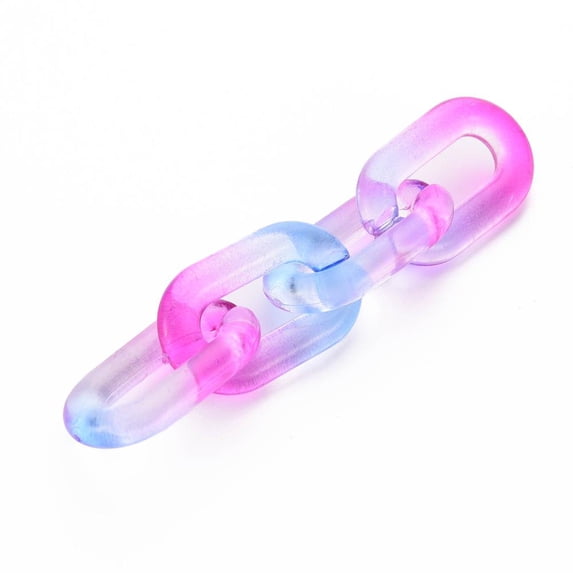 Two Tone Transparent Acrylic Linking Rings Quick Link Connectors for Cable Chains Making Oval Violet 31x19.5x5.5mm Inner Diameter: 19.5x7.5mm DIY