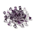 thumbnail image 1 of Two Tone Transparent Glass Beads Cube Purple 6x6x7mm Hole: 1.4mm, 1 of 3