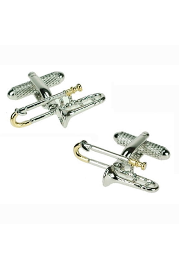 Two Tone Trombone Cufflinks