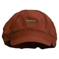 thumbnail image 1 of Two Tone Turtle Text Embroidered Cotton Elastic Big Size Newsboy Cap - Red XL-2XL, 1 of 5