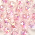 thumbnail image 1 of Two Tone Rainbow Iridescent Acrylic Beads Faceted Round Pink 15x15.5mm Hole: 3.8mm, 1 of 3