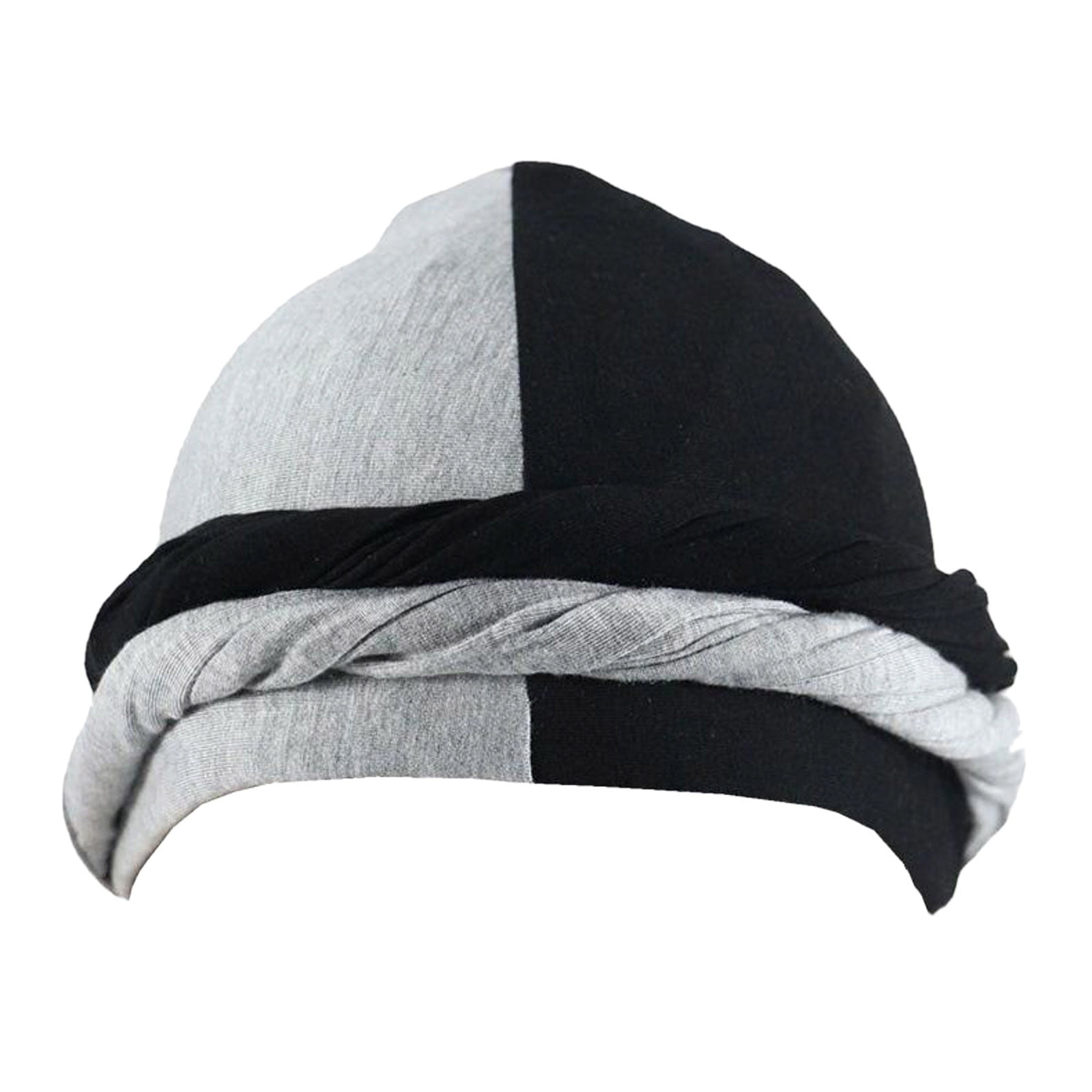 Two Tone Vintage Turban Hat For Men Head Wraps Satin Lined Color Turban