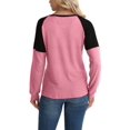 thumbnail image 1 of Two Tone Waffle Knit Crewneck Sweater Pink Medium, 1 of 4