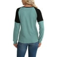 thumbnail image 1 of Two Tone Waffle Knit Crewneck Sweater Teal X-Large, 1 of 4