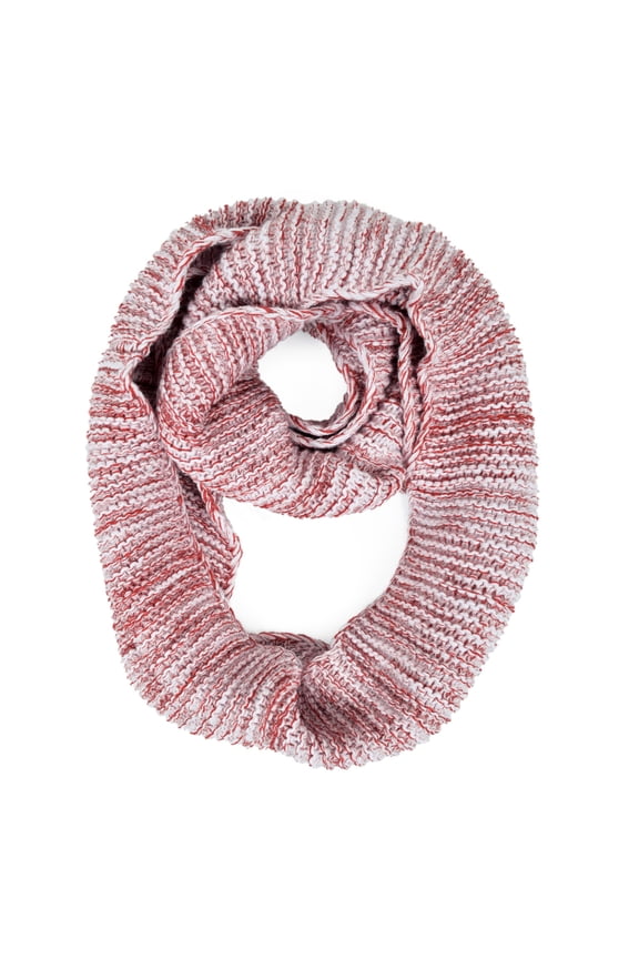 Two-Tone Winter Knit Warm Infinity Circle Scarf - Different Colors Available
