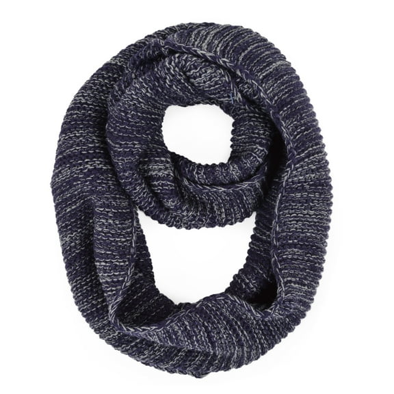 Two-Tone Winter Knit Warm Infinity Circle Scarf