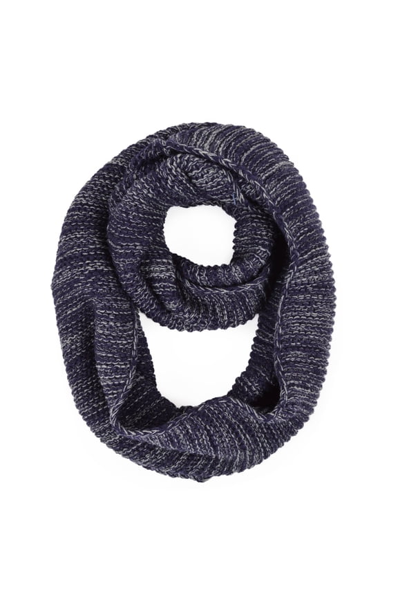 Two-Tone Winter Knit Warm Infinity Circle Scarf