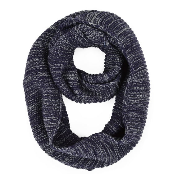 Two-Tone Winter Knit Warm Infinity Circle Scarf