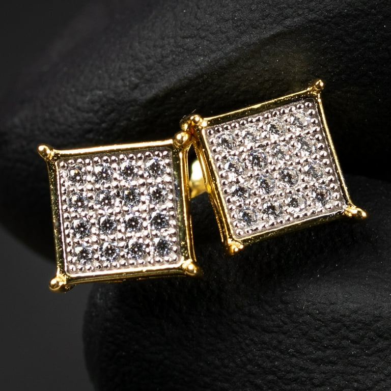 Square 7mm and Baguette Cubic Zirconia Sterling Silver Dangle Earrings Square 7mm and Baguette Cubic Zirconia Sterling Silver Dangle Earrings