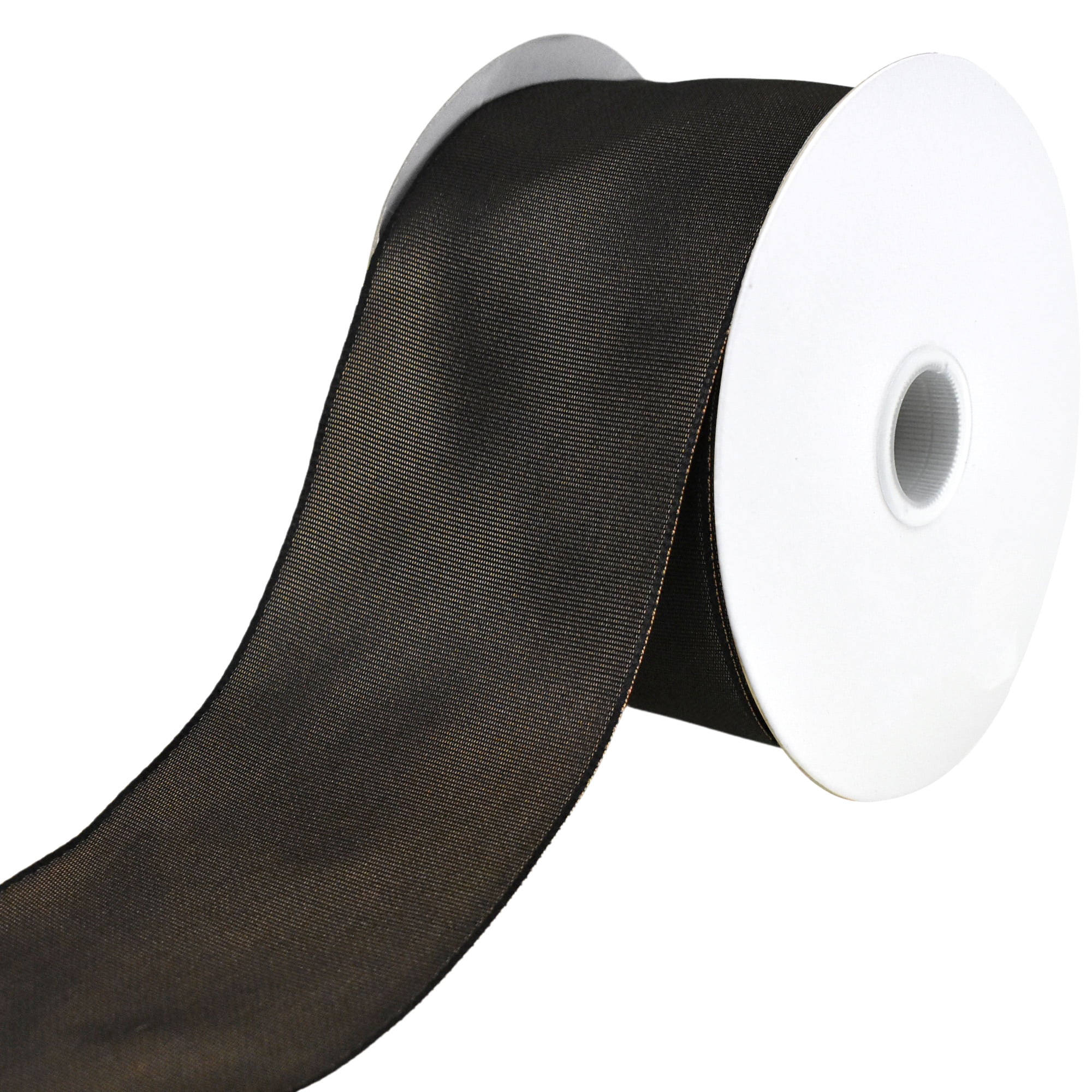 Two-Toned Grosgrain Wired Ribbon, 2-1/2-inch, 25-yard, Brown
