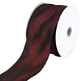 thumbnail image 1 of Two-Toned Grosgrain Wired Ribbon, 2-1/2-inch, 25-yard, Burgundy, 1 of 3