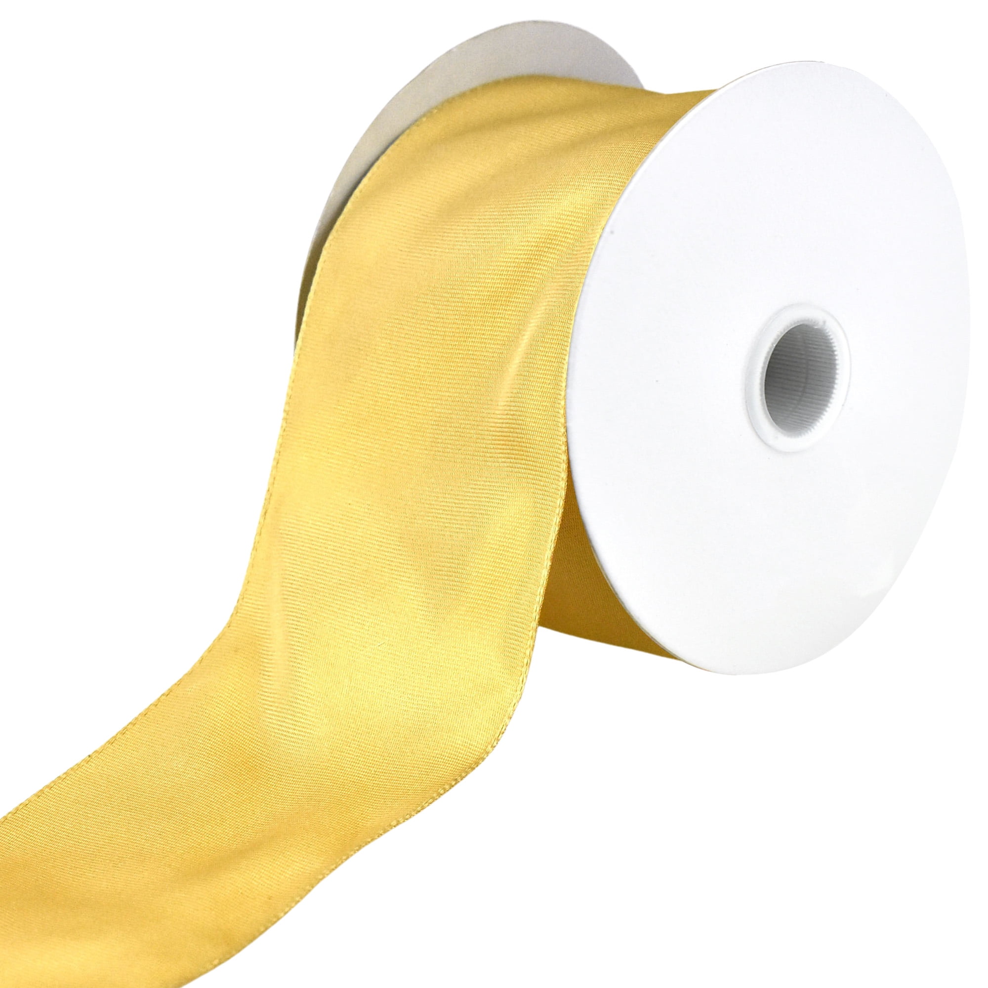 Two-Toned Grosgrain Wired Ribbon, 2-1/2-inch, 25-yard, Champagne