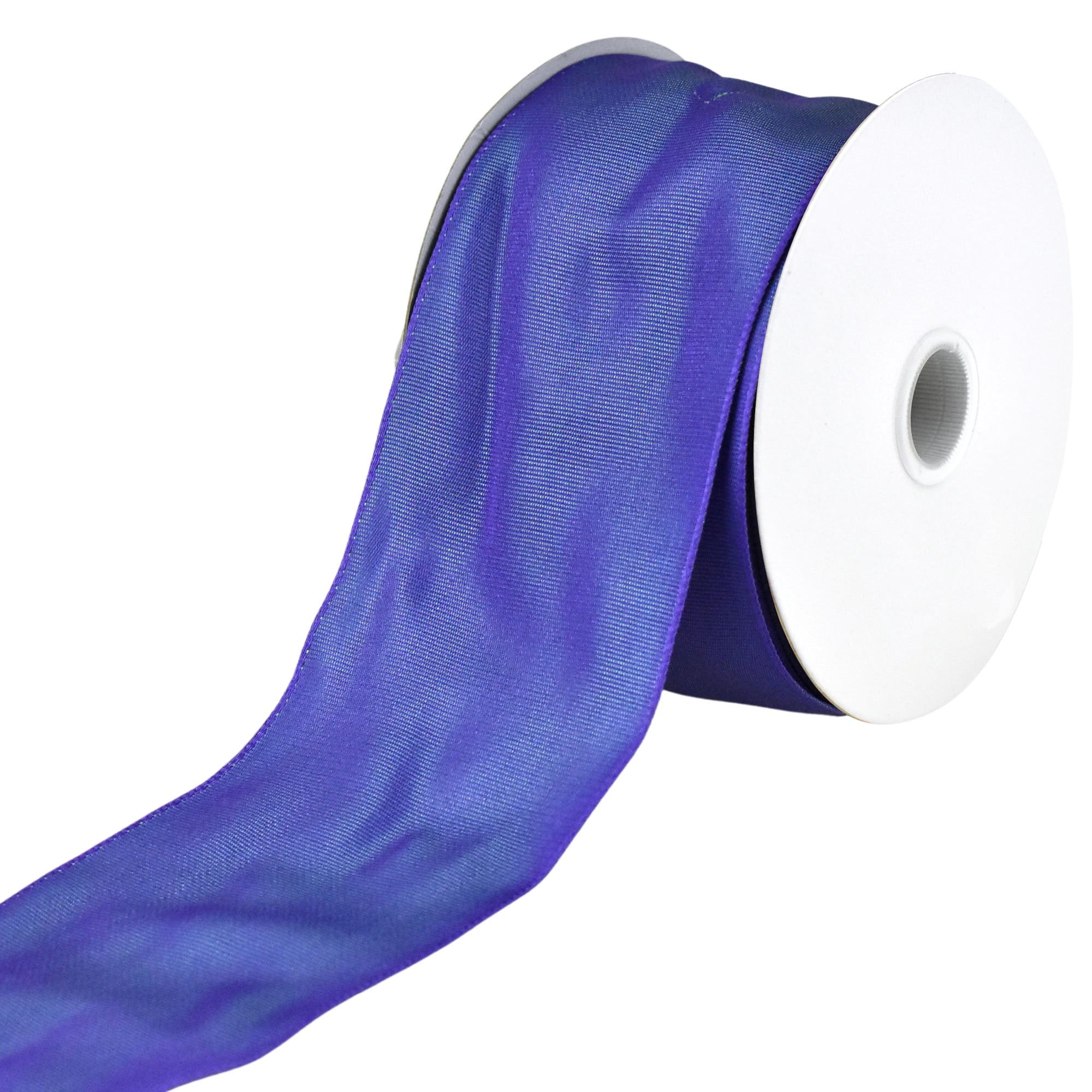Two-Toned Grosgrain Wired Ribbon, 2-1/2-inch, 25-yard, Delphinium