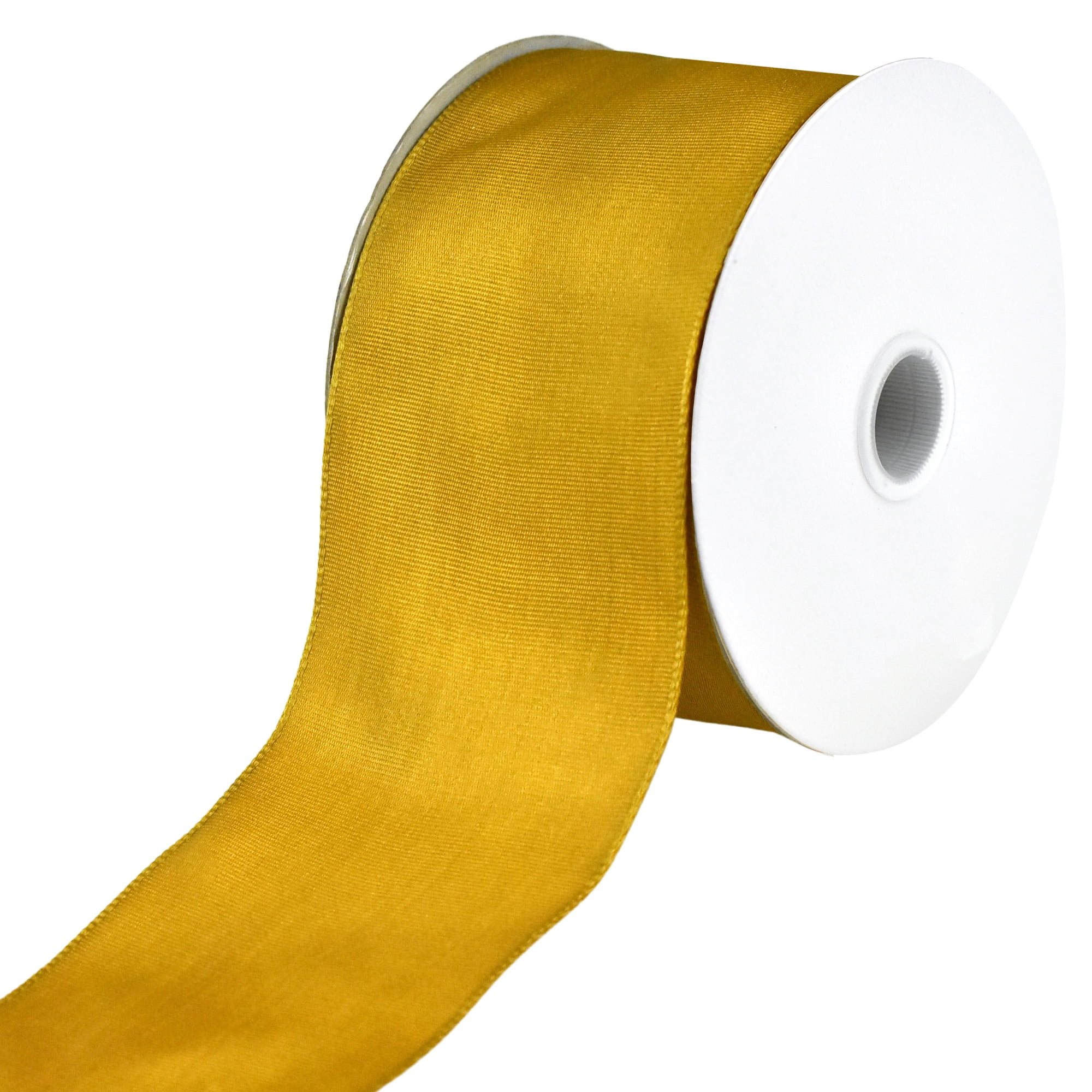 Two-Toned Grosgrain Wired Ribbon, 2-1/2-inch, 25-yard, Gold
