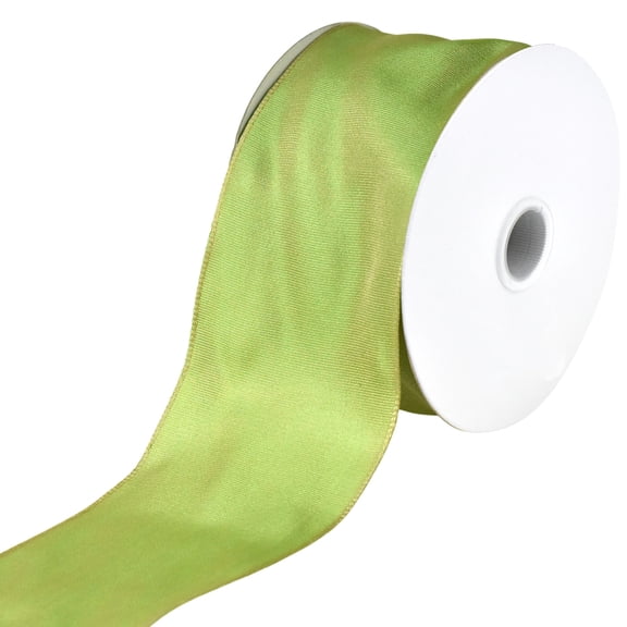 Two-Toned Grosgrain Wired Ribbon, 2-1/2-inch, 25-yard, Kiwi