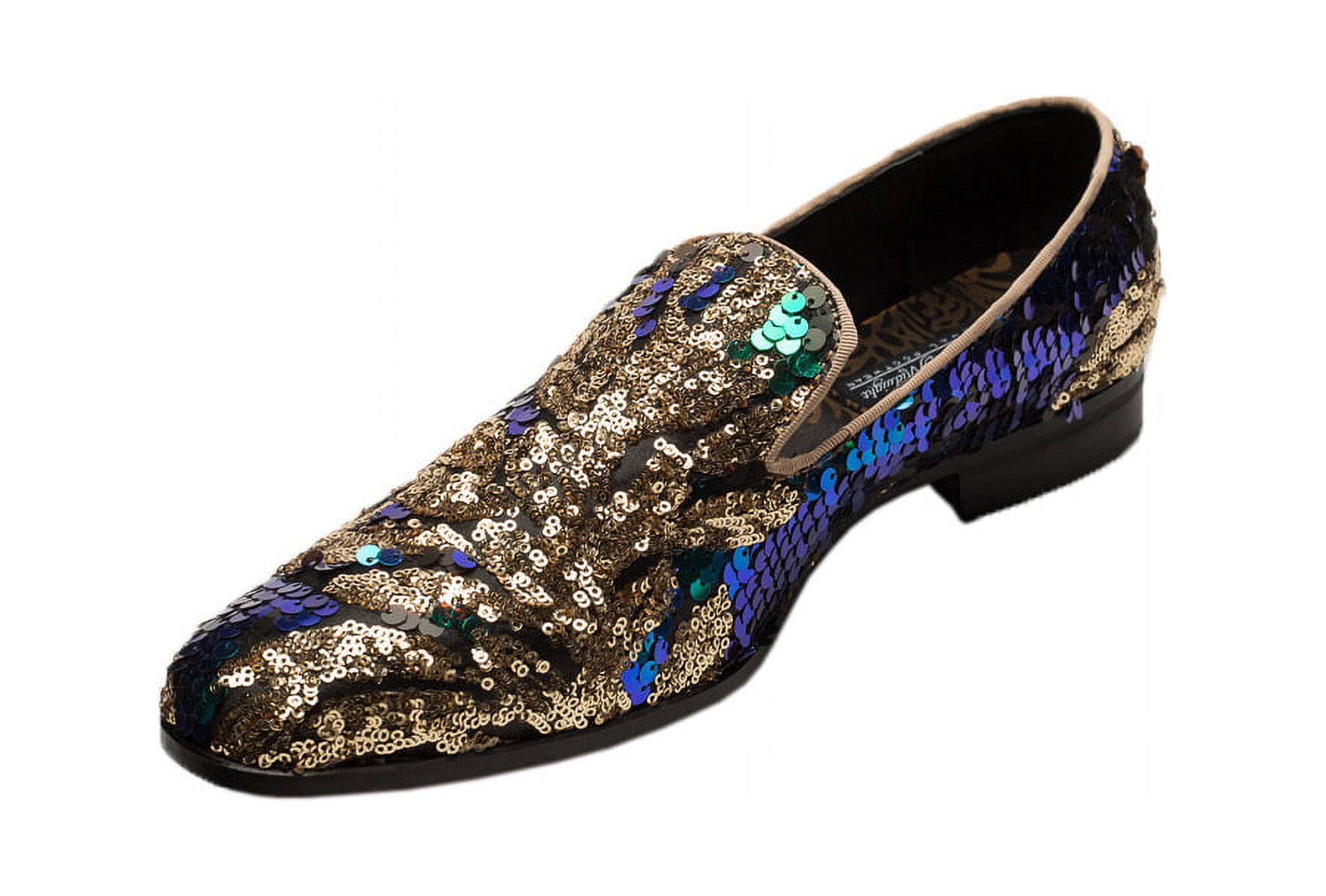 Two Toned Shiny Slip On Multi Color Brown Shoes - Walmart.com