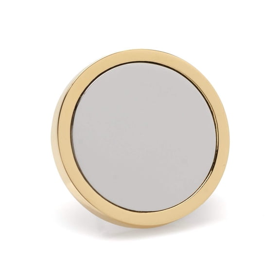 Two Toned Stainless Steel Round Infinity Engravable Lapel Pin